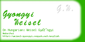 gyongyi weisel business card